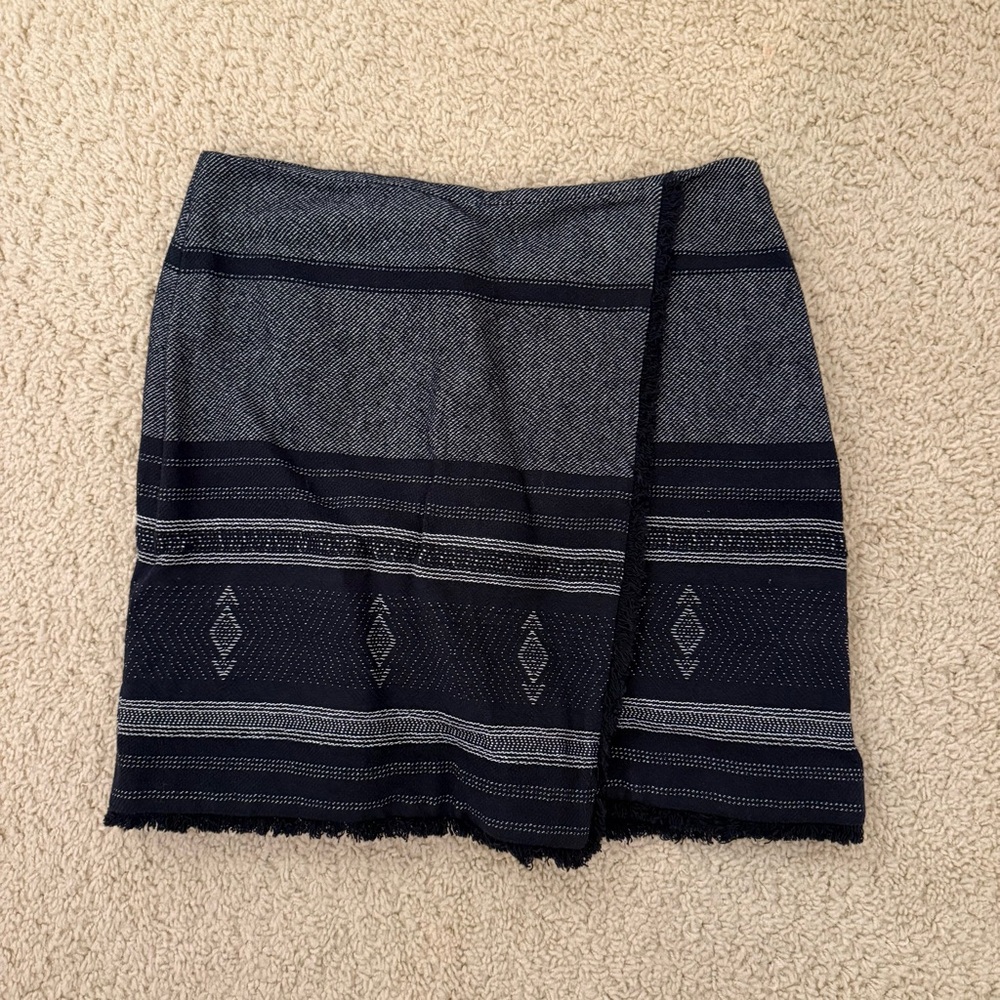 LOFT Navy Textured Skirt